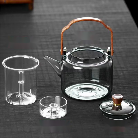 Wooden Beam Heat-resistant Teapot